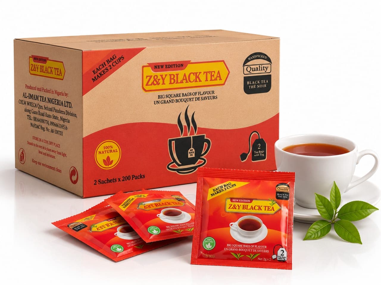 Z&Y Black Tea Sachet X200 packaging
