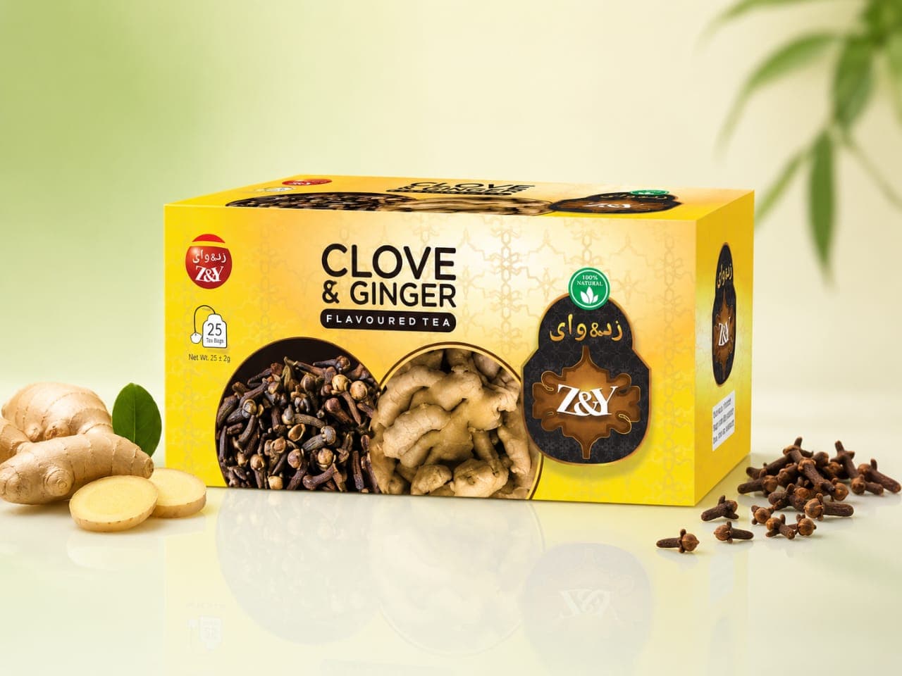 Z&Y Clove & Ginger Tea product packaging