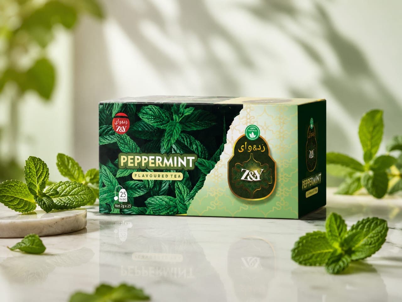 Z&Y Peppermint Tea product packaging